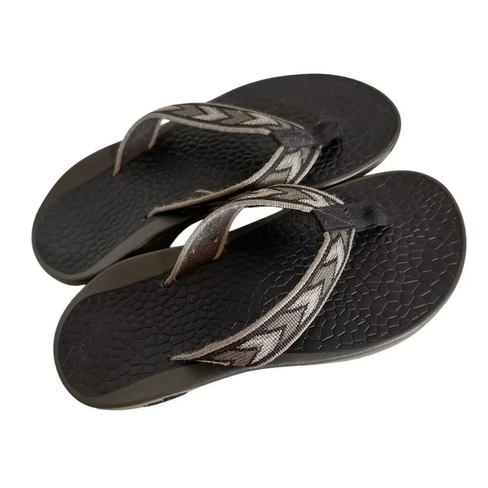Chaco Classic Flip‎ Flop Thong Sandals Black Men Sz 7 Women’s 8.5 Gorpcore Beach